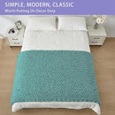 Bigacogo Chunky Knit Throw Blanket for Couch, 40x80 inches, 100% Hand Knitted with Thick Jumbo Chenille Yarn, Cozy Soft Large Rope Knot Cable Crochet Blankets for Sofa Bed Living Room, Light Teal by CozyNest Decor