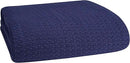 Elvana Home 100% Cotton Bed Blanket, Breathable Bed Blanket King Size, Cotton Thermal Blankets King, Perfect for Layering Any Bed for All Season, Navy Blue by CozyNest Decor
