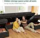 HONBAY Modular Sectional Couch with Storage Seats, L Shaped Sectional Sofa with Storage, Chenille Sectional Couches for Living Room, Grey by CozyNest Decor