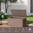 Premium Pro Edition 73 Gallon Lockable Resin Deck Box, Waterproof & UV-Resistant Outdoor Storage Box for Outdoor Cushion Storage, Garden Tools & Pool Accessories Storage, Brown by GreenHaven Gardens