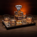 Gifts Inscribed Personalized Whiskey Decanter Set - Engraved Whiskey Decanter Bottle & Set of 4 Custom Drinking Glasses Laser Etched - Customized Whiskey Gift for Wedding, Anniversary, Birthday, Dad by CozyNest Decor