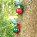 Metal Garden Decor Cute Snail Yard Art Outdoor Lawn Patio Ornament Fence Decorations for Outside - Set of 2(Red,Green) by GreenHaven Gardens