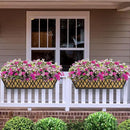 4 Pack 30 Inch Window Boxes Planters Railing Planter Box with Adjustable Brackets for Porch Fence Patio Balcony Hanging Flower Baskets with Coco Liners for Outdoor Garden Decor - Black by GreenHaven Gardens
