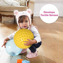 Edushape Original Sensory Ball for Baby - 7" Deflated with Pump, Yellow, Enhances Gross Motor Skills for Kids 6 Months & Up by TinyTreasures Baby Boutique