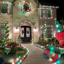 25Ft Red, White, and Green C9 Outdoor Christmas Lights with 26 Incandescent Bulbs (1 Spare), Extendable C9 Christmas String Lights for Tree, Roofline by GreenHaven Gardens