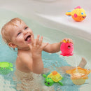 iPlay, iLearn Baby Bath Toys w/ Organizer, Water Squirting Octopus, Wind Up Swimming Turtle, Bathtub & Shower, Stacking Cups, Gift for 6, 9, 12, 18 Months 1, 2, 3 Years, Toddlers, Girls, Boys & Kids by TinyTreasures Baby Boutique