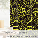 Kids UFO Blackout Curtains - 100% Blackout, Thermal Insulated, Noise Reducing, Perfect for Kids Room and Nursery, 2 Panels (Neon UFO Night, W52×L63) by TinyTreasures Baby Boutique