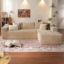 ovios 104" Cloud Sectional Couch with L-Shape Chaise,Modern Modular Sofa with Deep Seat, Upholstered Couches for Living Room Bedroom,No Assembly Required, Beige (Plush Corduroy Fabric) by CozyNest Decor