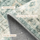 LIVEBOX Washable 2x6 Runner Rug for Bathroom, Non Slip Kitchen Mats for Floor Entryway, Boho Indoor Front Door Mat Low-Pile Runners for Hallways, Farmhouse Rugs for Laundry, Sage Green by TinyTreasures Baby Boutique