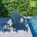 GREENVINES Adirondack-Ottoman | HDPE Plastic | Outdoor Footrest | All Weather | Foot Rest | Foot Stool | Blue | for Adirondack Chair | for Patio Backyard Pool by CozyNest Decor