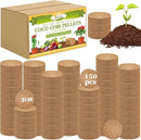 ZeeDix Organic Coco Coir Pellets Potting Soil, 150pcs 30mm Compressed Coconut Fiber Seed Starter Soil Pellets, Coco Peat Soil Discs for Indoor Outdoor Plants, Herbs, Houseplants, Flowers, Vegetables by GreenHaven Gardens