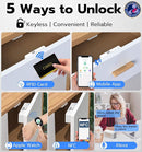 Anweller Smart Cabinet Lock, Hidden No Drill Keyless Electronic Digital Bluetooth RFID Magnetic Child Safety Baby Proofing Drawer Lock for Cupboard Closet Liquor Adults Secret Cabinets - White Orange by TinyTreasures Baby Boutique