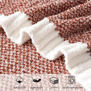 MIULEE Fall Rust Super Soft Throw Blanket for Couch, Cozy Fluffy Warm Throws Knit Blankets for Sofa, Bed, Chair, Living Room, Camping, Picnic, 50 x 60 inch by CozyNest Decor