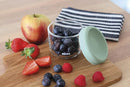 BEABA 5 oz Glass Baby Food Jars with Soft Silicone Air Tight Lids, Glass Storage Containers with Lids, Microwave and Freezer Safe Containers, Sage Green by TinyTreasures Baby Boutique