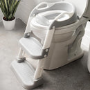 Jool Baby Potty Training Seat with 2 Step Ladder for Toddlers - Soft Cushioned Seat & Splash Guard, Adjustable Height (Gray) by TinyTreasures Baby Boutique