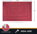 PURRUGS Dirt Trapping Door Mat 20" x 31.5", Non-Slip/Skid Machine Washable Entryway Rug, Dog Doormat, Super Absorbent Welcome Mat for Muddy Wet Shoes and Paws, Burgundy Red by CozyNest Decor