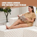 Hobestluk Modular Sectional Sofa Memory Foam Couch L Shape Sofa for Living Room Loveseat with Chaise Lounge Cloud Couch with Removable Cover (Plush White, Loveseat with Chaise) by CozyNest Decor