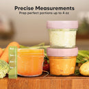 KeaBabies 12pk 4oz Glass Baby Food Containers with Lids - Leak-Proof, Microwavable Small Glass Jars, Baby Purees & Toddler Snack Storage Containers, BPA-Free, Dishwasher & Freezer Safe (Pastels) by TinyTreasures Baby Boutique