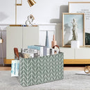 LANGYASHAN Rectangular Storage Bin Collapse Canvas Fabric Cartoon Storage Basket with Handles for Organizing Home Kitchen Boys and Girls Toys Office Closet Shelf Baskets (Rec Grey Point) by TinyTreasures Baby Boutique