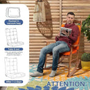 Patio Seat Cushions Set of 1, Indoor Outdoor Furniture Cushions, Tufted Rocking Chair Cushion Pad, Orange by GreenHaven Gardens