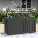 85 Gallon Deck Box Waterproof,Outdoor Storage Box Lockable for Patio Cushions,Garden Tools,Pool Accessories with Hydraulic Rod, UV-Resistant and Durable for Patio,Garden Use by CozyNest Decor
