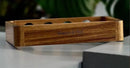 Source & Plot - Plant Propagation Station - Acacia Wood Stand 4 Glass Test Tube Hydroponic Tabletop Rooting Terrarium Planter Rack Home and Office Decor - Last Batch by GreenHaven Gardens