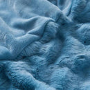 Lotus Karen Faux Fur Throw Blanket Sky Blue - Big Bubble Rabbit Fluff Blanket for Couch Bed Sofa,Softest Fluffy Fuzzy Cozy Blanket,Thick Furry Plush Shaggy Warm Blankets for Women,60x80 Inches by CozyNest Decor