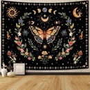 Lunerfex Boho Butterfly Tapestry Flower Moon Wall Tapestry, Moon Phases Tapestries for Bedroom Cute Tapestries Wall Hanging for Bedroom Living Room Decor Butterfly-1 44"x60" by CozyNest Decor