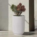 Classic Roman Column Style Planter | 20" Tall | Black & White Options | Ideal for Entrance & Living Room Corner | Durable Fiberglass Composite by CozyNest Decor