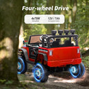4WD Kids Ride on Car Truck, 12V 7Ah Kids Electric Vehicles Car Ride on Toy for Toddlers 3-5 with Remote Control - Red by TinyTreasures Baby Boutique
