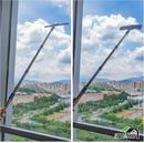 ITTAHO Squeegee for Window Cleaning,12" Squeegee and 11" Microfiber Scrubber Combi with Stainless Steel Pole,Extendable Window Cleaner for Car,Sliding Door,Shower Glass Door-Swivel Style-2 Pads by GreenHaven Gardens