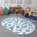 STARUIA Small Road Rug for Kids Room, 3'x5' Washable Kids Play Rug for Baby Nursery, Non-Slip Car Rugs for Playroom, Kid Play Mat Blue Traffic Carpet for Boys Girls Dorm Toy Room Tent by CozyNest Decor