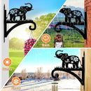 Hanging Plant Hanger Bracket, Heavy Duty Iron Wall Plant Hanger for Bird Feeder, Decorative Baby Elephant Silhouette Plant Hooks Hanging Plant Hangers Outdoor for Wind Chimes Flower Pot Lantern by GreenHaven Gardens