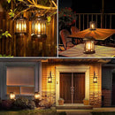 WdtPro Solar Lanterns Outdoor Hanging 4 Pack, Upgraded Bright Waterproof Lantern for Outside, Over 12Hrs Powered Lights for Garden, Yard, Patio Decor (Warm Light) by CozyNest Decor