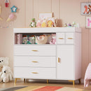 PAKASEPT Changing Table with Drawers, Changing Table Dresser with 5 Drawer & Cabinet by TinyTreasures Baby Boutique