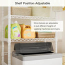Ulif U11 Medium Over Washer and Dryer Shelves, 3 Tiers Laundry Room Storage and Organizer Standing Shelf, Metal Freestanding Clothes Drying Rack, 31.1”W x 19.7”D x 77.6”H, White by CozyNest Decor