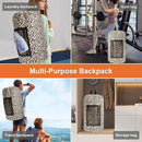 Laundry Bag Backpack Durable Laundry Bag with Shoulder Straps and Mesh Pockets Portable Laundry Dirty Clothes Hamper Bag for College Dorm (Leopard Print) by CozyNest Decor