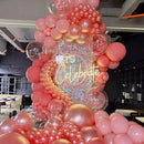 130pcs Retro Hot Pink Balloons Different Sizes 18" 12" 10" 5" Blush Hot Pink Latex Balloon Garland Arch Kit for Birthday Baby Shower Valentine's Day Wedding Gender Reveal Party Decorations by CozyNest Decor