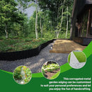 SnugNiture Corrugated Metal Garden Edging,8" x 20' Sturdy Lawn Edging Border,Landscape Edging Border for Lawn, Flower Bed,Garden and Yard(Black) by GreenHaven Gardens