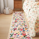 Floral 2x8 Area Rug Machine Washable Soft Print Boho Carpet Non Slip Doormat Low Pile Flower Area Rugs for Living Room Bedroom Nursery Kitchen Dining Room Indoor-Pink by TinyTreasures Baby Boutique