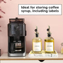 Olive Oil Dispenser For Kitchen With Silicone Tray & 40 Labels, Soy Sauce Dispenser, Coffee Syrup Dispenser, Olive Oil Bottles Set Of 2, Gold 500ml / 17oz by CozyNest Decor
