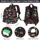 Accmor Toddler Backpack Harness with Leash, Cute Baby Backpacks with Anti Lost Wrist Link, Mini Kids Backpack Tether Walking Harness for Travel Outdoor, Black Excavator Backpack Tether for Boys Girls by TinyTreasures Baby Boutique