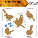 5Pcs Metal Birds Robin Fence Decorations Outdoor Yard Art, Rusty Birds Fence Art Outdoor and Garden, Metal Bird Silhouette Craft Statue Ornaments Fence Topper Decor by GreenHaven Gardens
