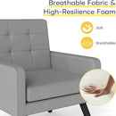 Kromax Mid-Century Modern Accent Chair Set of 2 for Living Room, 496 Lb. Weight Capacity, Dual Armrests, Comfy Extra Large Seat, Timeless Style Perfect for Reading & Relaxing, Light Grey by CozyNest Decor