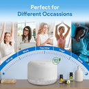 ASAKUKI 500ml Premium Essential Oil Diffuser with Remote Control, 5 in 1 Ultrasonic Aromatherapy Fragrant Oil Humidifier Vaporizer, Timer and Auto-Off Switch (White) by TinyTreasures Baby Boutique