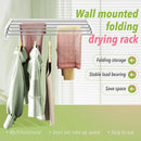 Wall Mounted Clothes Drying Rack 32 inches,Foldbale Laundry Drying Rack Wall Mount,Drying Rack Clothing Space Saver,Retractable,Collapsible,Folding Laundry Rack,White by CozyNest Decor