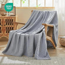 EMME Cotton Muslin Throw Blanket Couch Breathable Gauze Blanket Soft Lightweight Blankets Adults (Dusty Blue, 50"x60") by CozyNest Decor