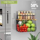 Magnetic Shelf for Fridge: Fruit Potato and Onion Storage Bin - Magnetic Spice Rack for Refrigerator & Kitchen Counter - Pantry Organizers and Storage by CozyNest Decor