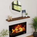 Floating Shelves 48 Inch Long, 48"W x 9"D Wall Shelf Invisible Bracket, 9 Inch Deep Floating Shelf for Wall, Rustic Wooden Shelves for Living Room, Kitchem, Bedroom, Rustic Brown Color, Set of 1 by CozyNest Decor