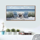 HGUAOA Coastal Wall Art - Large Landscape Wall Pictures for Living Room, Bedroom Pictures, Ocean Beach Artwork, Blue Wall Art, Above Bed Decor, Coastal Landscape Wall Decor,Framed Beach Pinting by CozyNest Decor